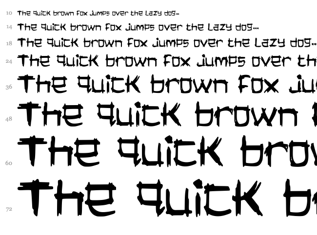 Lagos Traffic font waterfall